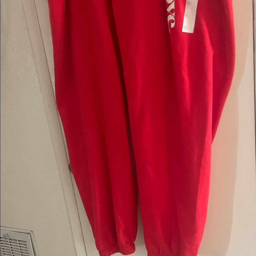 Universal Thread Red Joggers with White Script - Picture 4 of 7